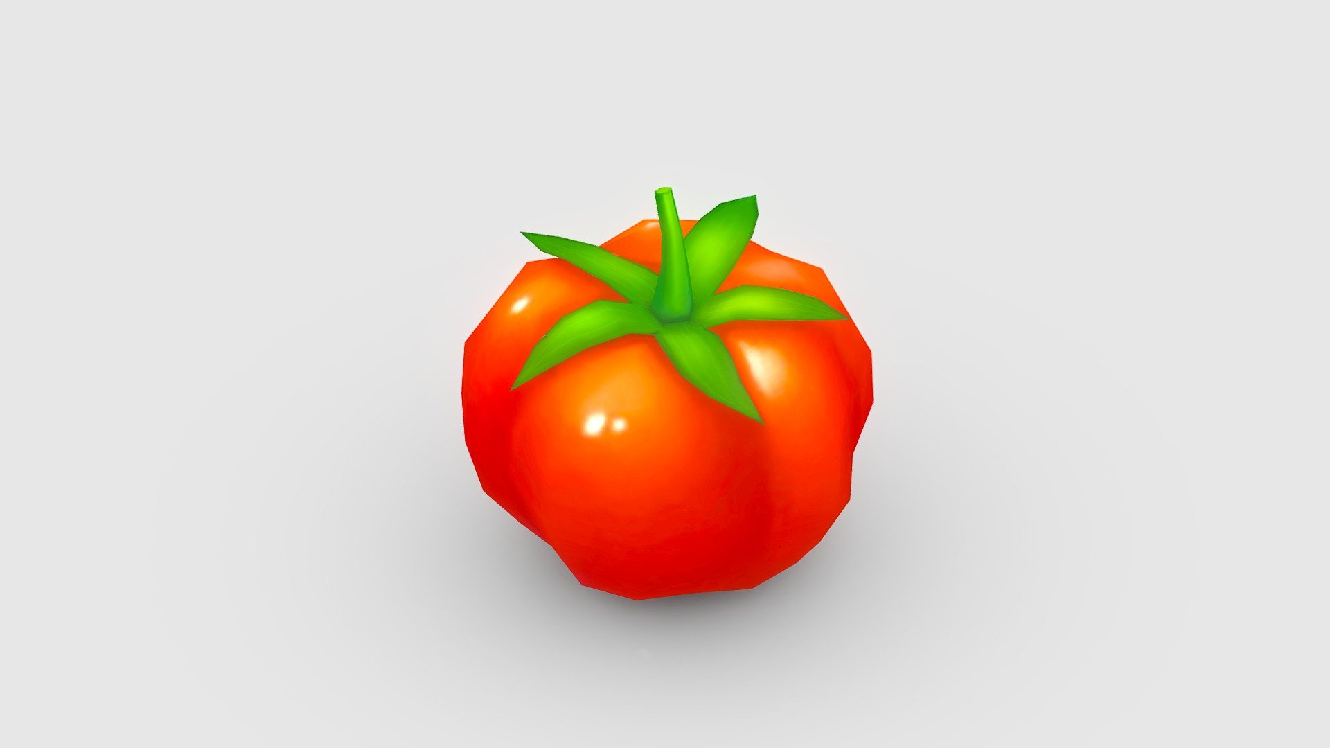 Cartoon tomato Low-poly 3D model - Cartoon tomato Low-poly 3D model - Buy Royalty Free 3D model by ler_cartoon (@lerrrrr) 3d model