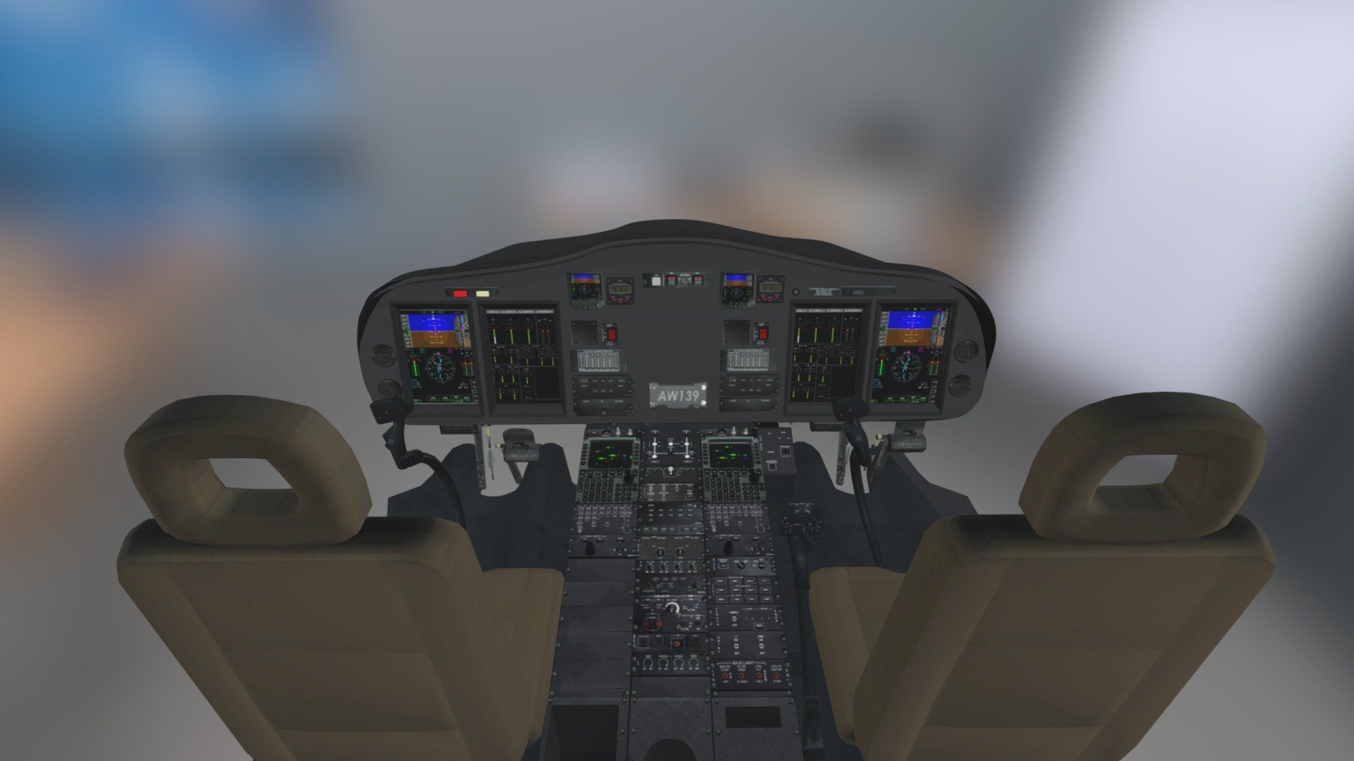 AW139 COCKPIT - 3D model by Interactive 3D Data (@proteinsimulation) 3d model