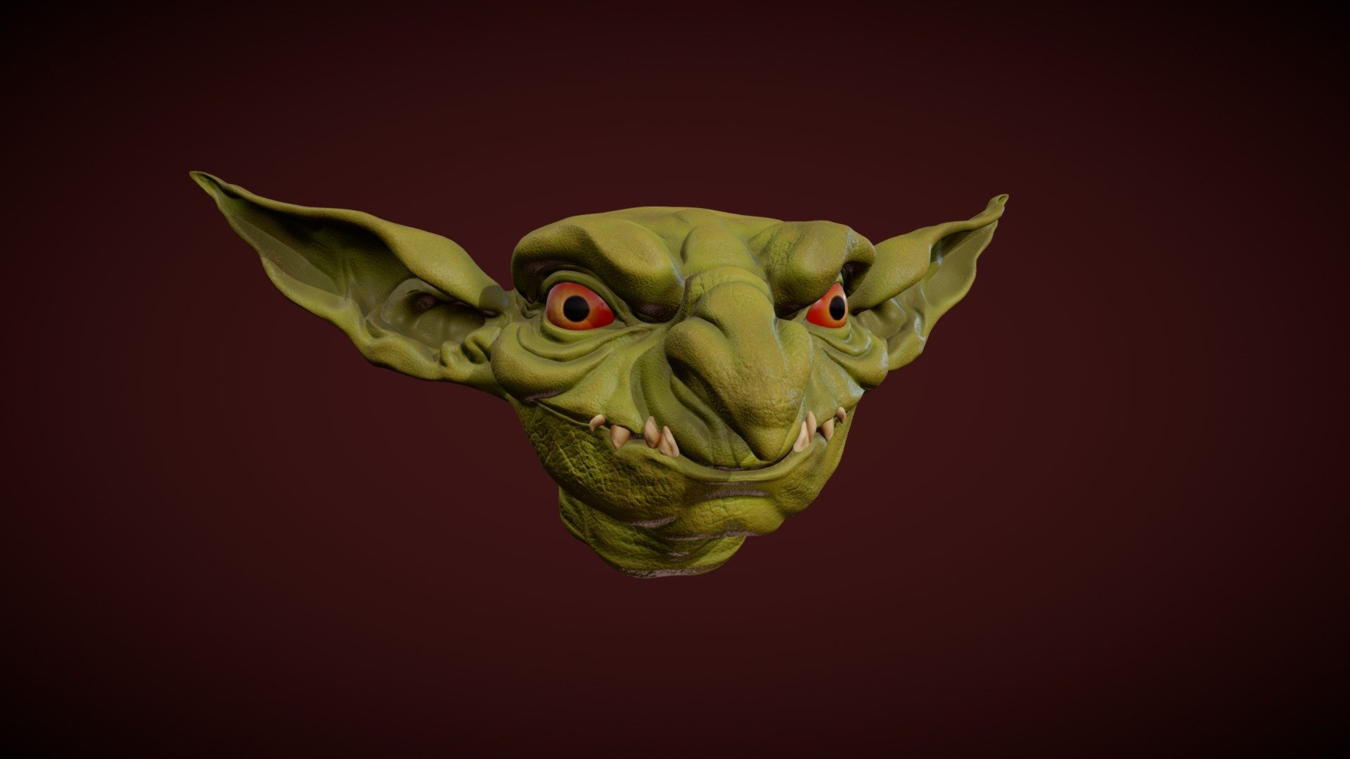 Filthy Goblin Head, my first post where I wanted to combine my practice of sculpting, baking and texturing, enjoy :)

Based on generated image by Eric Bellefeuille - https://www.artstation.com/artwork/vDzg2O - Goblin - 3D model by Basil Gilles (@wirako) 3d model