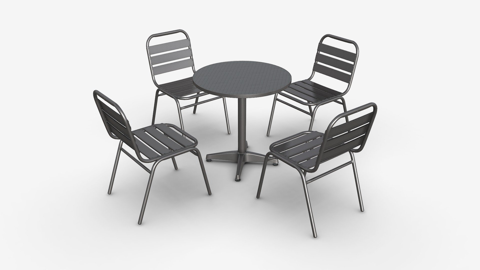 Outdoor Round Dining Table with Chairs Light - Buy Royalty Free 3D model by HQ3DMOD (@AivisAstics) 3d model
