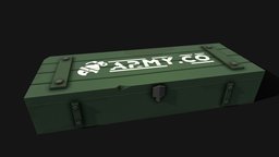 Weapon Crate (Low Poly) lowpolymodel, low-poly, blender, lowpoly, poly