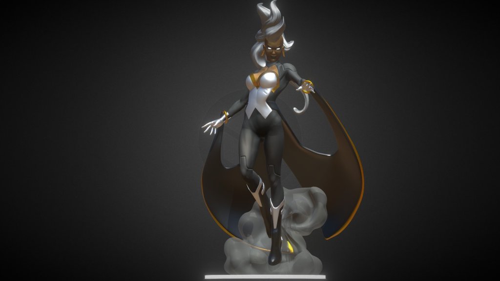 Storm statue - 3D model by helsthe8th 3d model