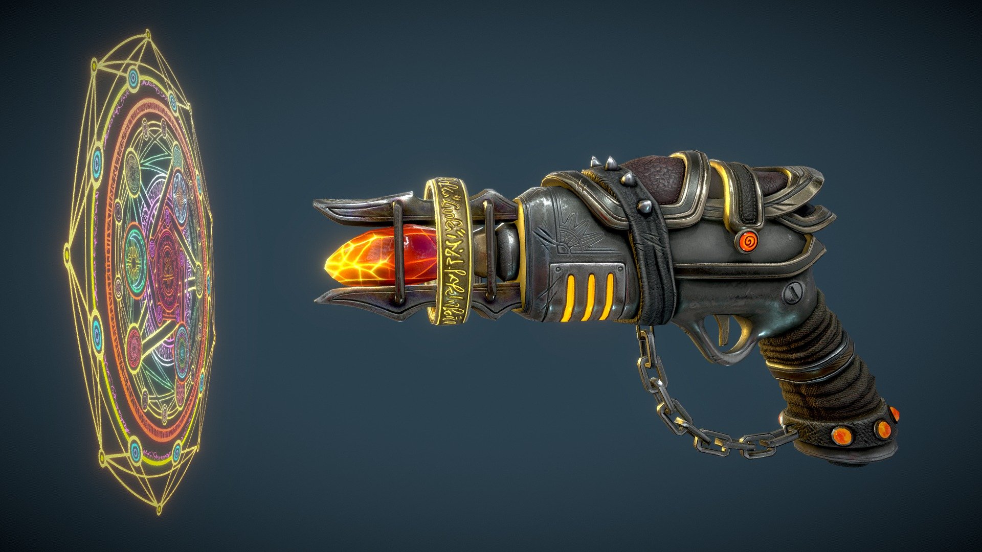 Dark Magic Gun - a practice model with simple animation. I learned a lot working on it :)

Made with Blender, Photoshop, 3dsMax and Substance Painter 3d model