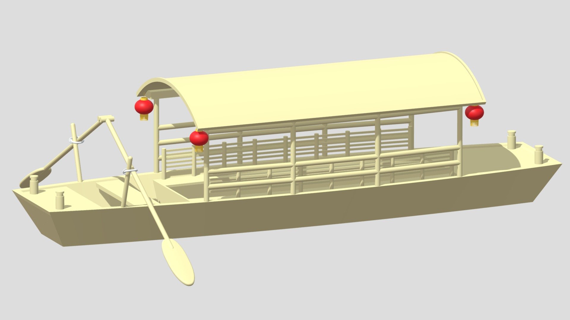 -Old Traditional Chinese Wooden Passenger Boat.

-This file contains 11 objects.

-Verts : 25,398 Faces : 21,760.

-Materials have the correct names.

-This product was created in Blender 3.0.

-Formats: blend, fbx, obj, c4d, dae, abc, glb, stl, unitypackage.

-We hope you enjoy this model.

-Thank you 3d model