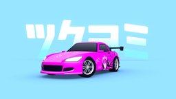ARCADE: "Tsukuyomi" Drifting Car cars, japan, pack, sports, cyberpunk, honda, drift, s2000, vehicle, racing, street