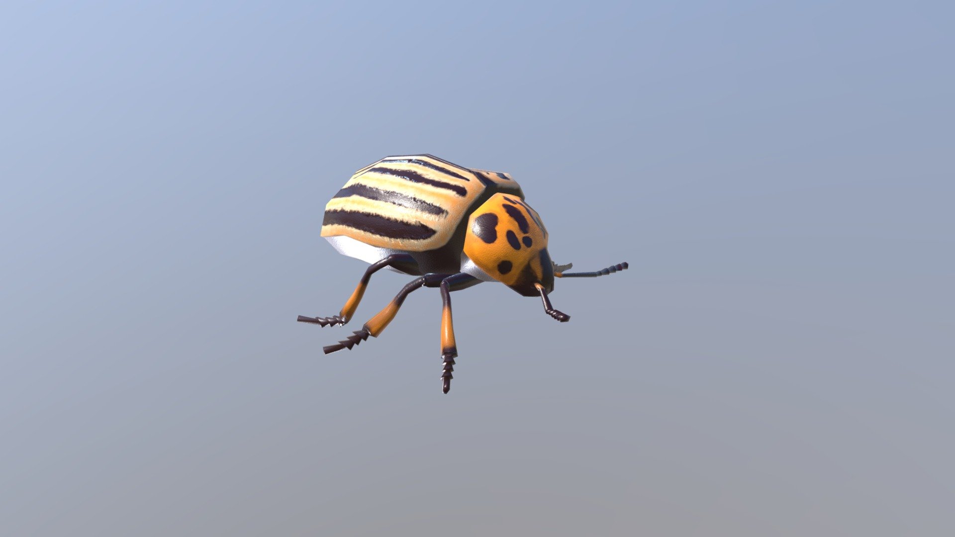 Mixaill studio presents a good solution for your games, VR projects and simulators.
 Beetle made in real size and color. 
beetle have animation - walk
We really hope that we can help you, also if you have any questions and wishes please write: Mixaill(dog)gmail.com - Potato Beetle - Buy Royalty Free 3D model by Mixall (@Mixaills) 3d model