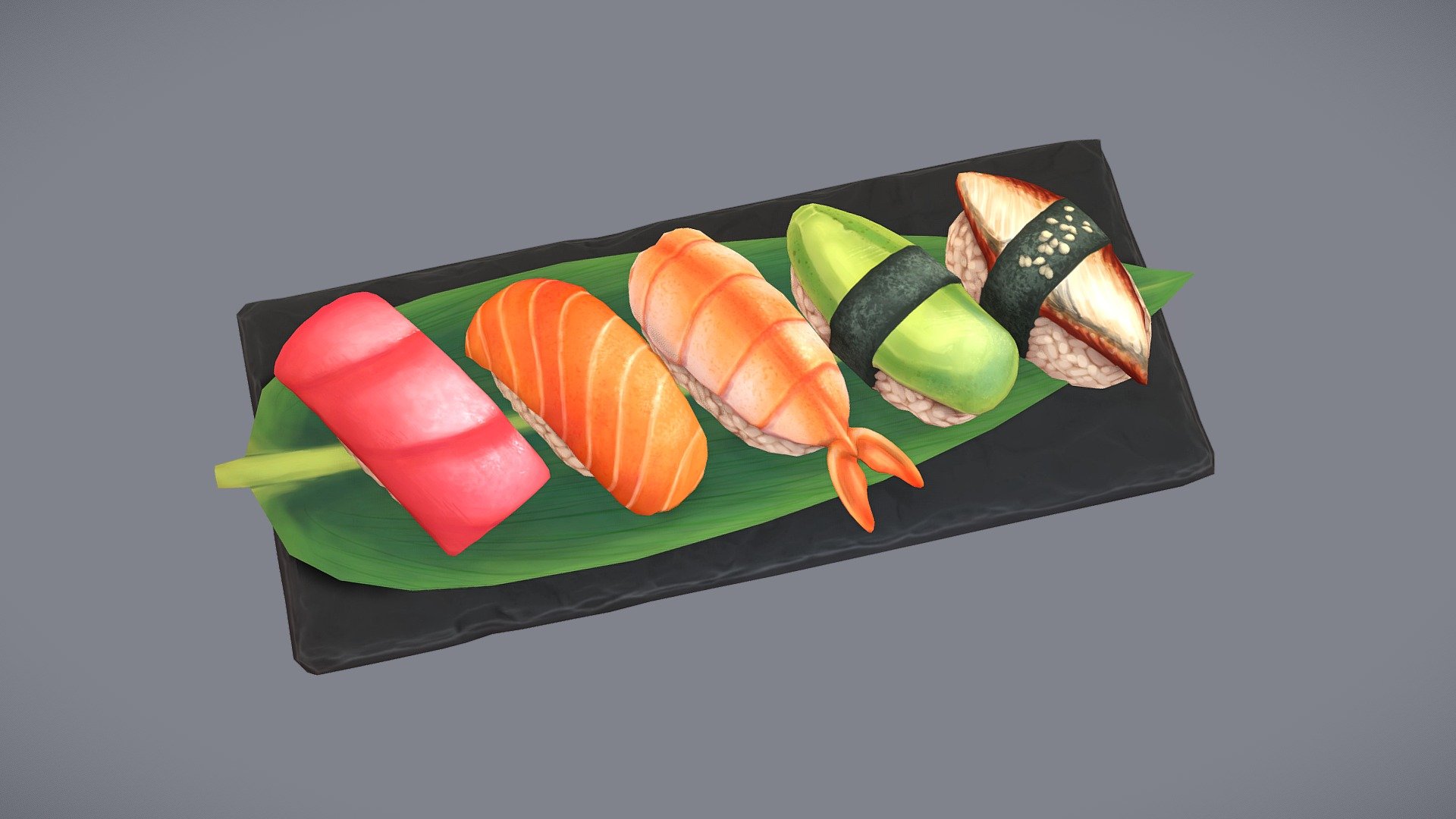 Sushi - 3D model by kitstkit 3d model