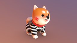 French Shiba dog, challenge, shiba, substancepainter, substance, texturing, shibatexturingchallenge