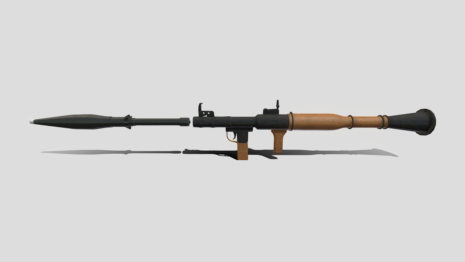 RPG means a rocket-propelled grenade, a weapon that launches explosive warheads. Feel free to use it 3d model