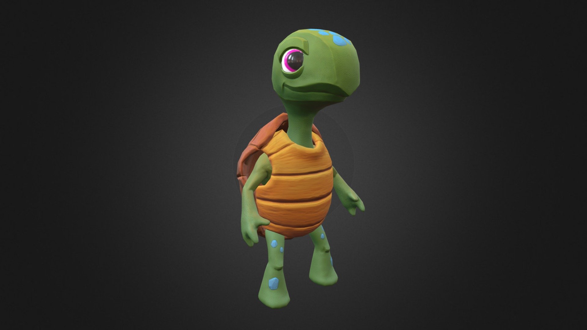 taking it easy - Chibi Turtle - 3D model by msara 3d model