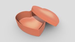 Heart Shaped Box heart, accessories, valentine, love, wedding, glossy, day, ready, gift, candy, surprise, box, present, package, dessert, anniversary, sweets, passion, romance, celebration, romantic, shining, choclate, game, art, low, poly, sweetheart