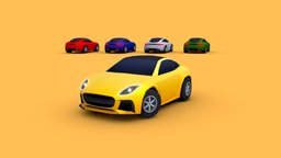Cartoon Luxury Car 2018 toon, cute, jaguar, cartoon, racing, stylized