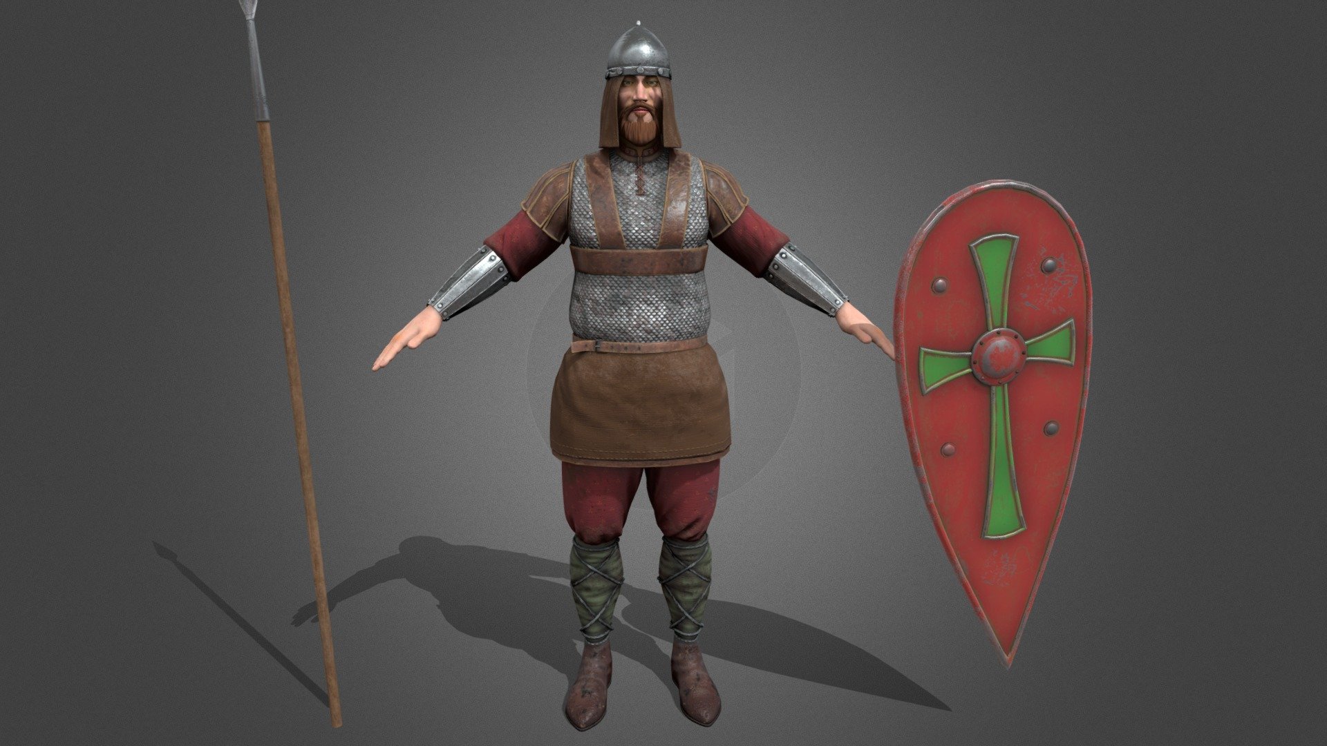 warrior mid poly - warrior - 3D model by centaurus21 3d model