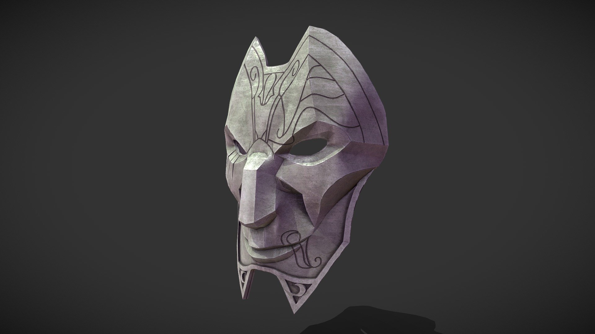 Jhin's mask from League of legends 3d model