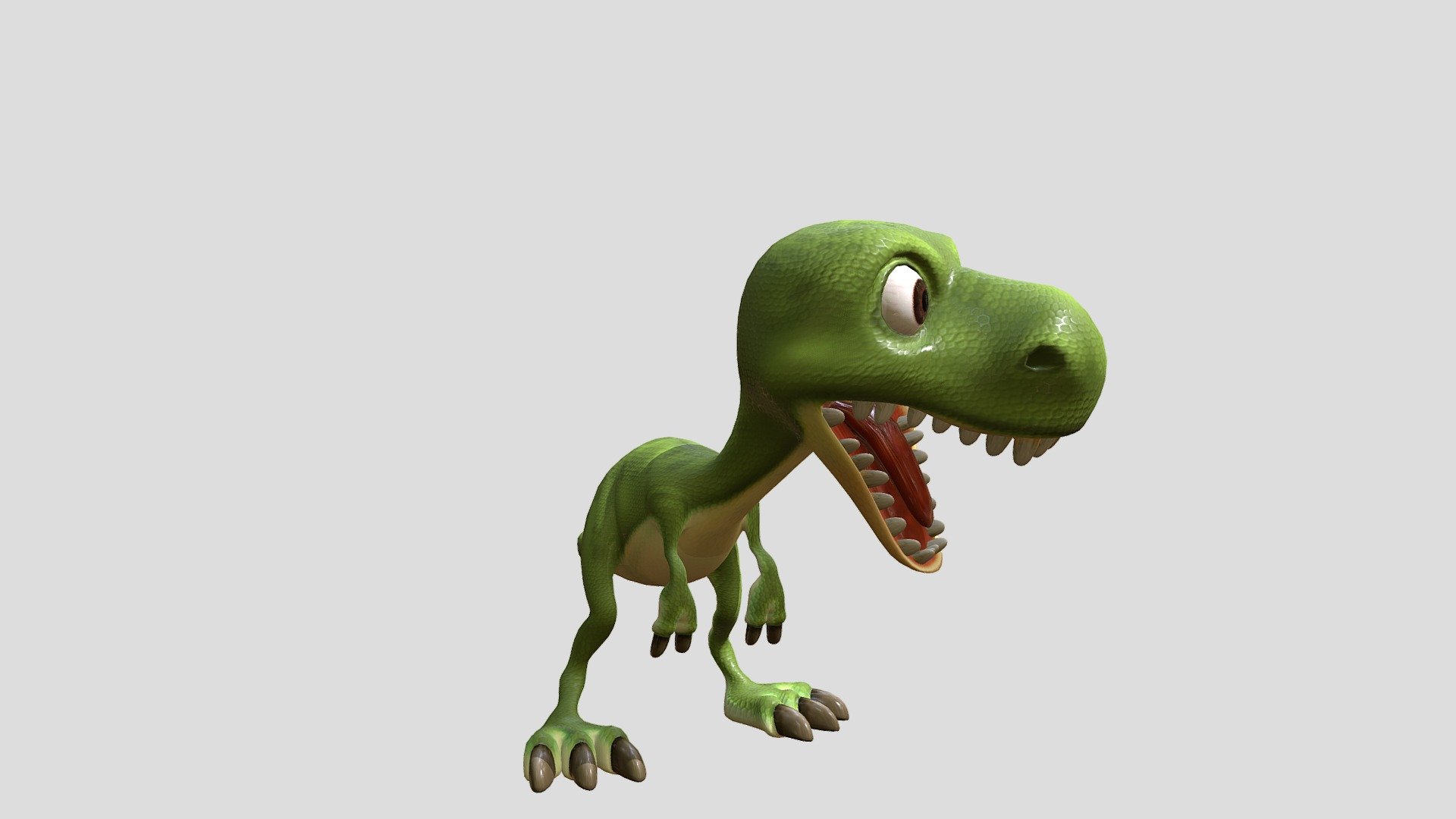 simple mesh cartoon dinosaurs base modell make in blender with 2048 texture images - Cartoon of green dinosaurs - Buy Royalty Free 3D model by makou 3d model