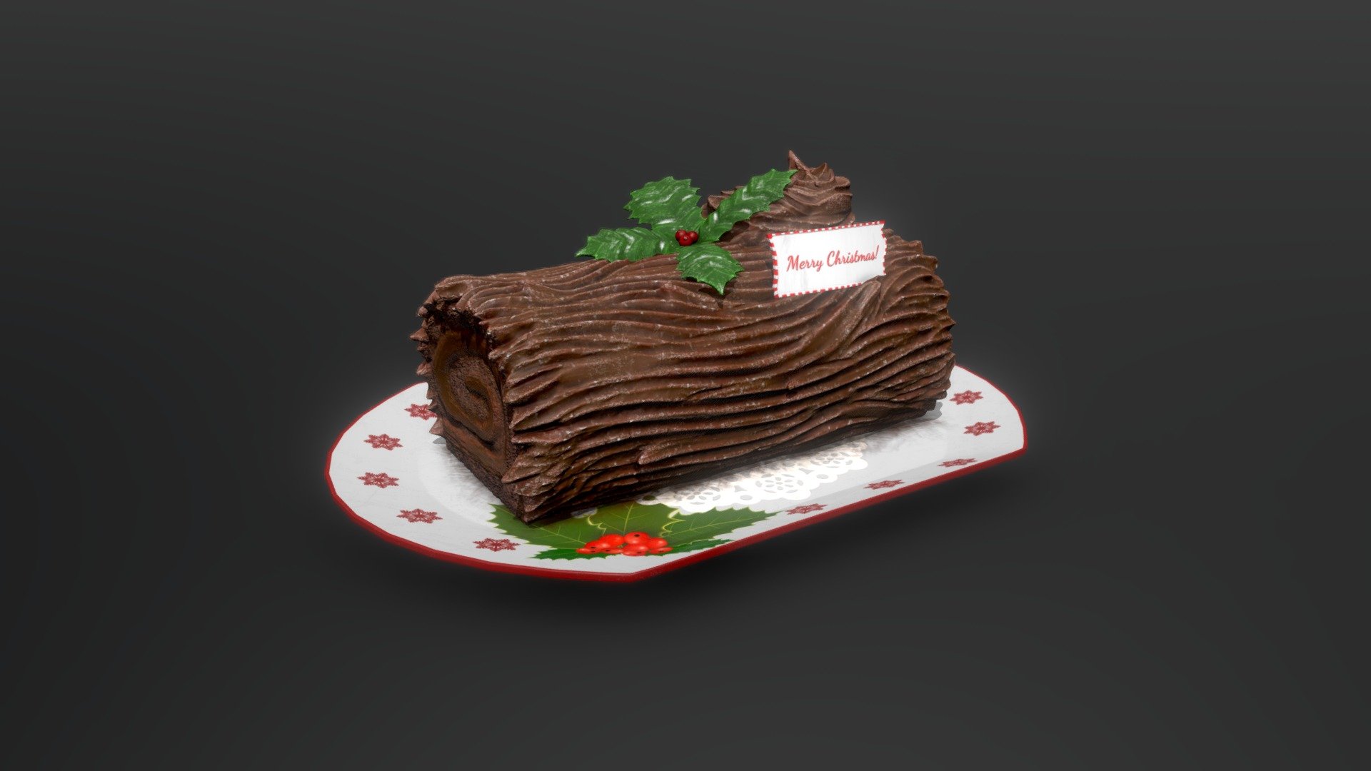 A little pet project that i did for Christmas
Made the Log on ZBrush and the rest in Maya and Substance Painter - Christmas Log - Download Free 3D model by Etienne.Bourdages 3d model