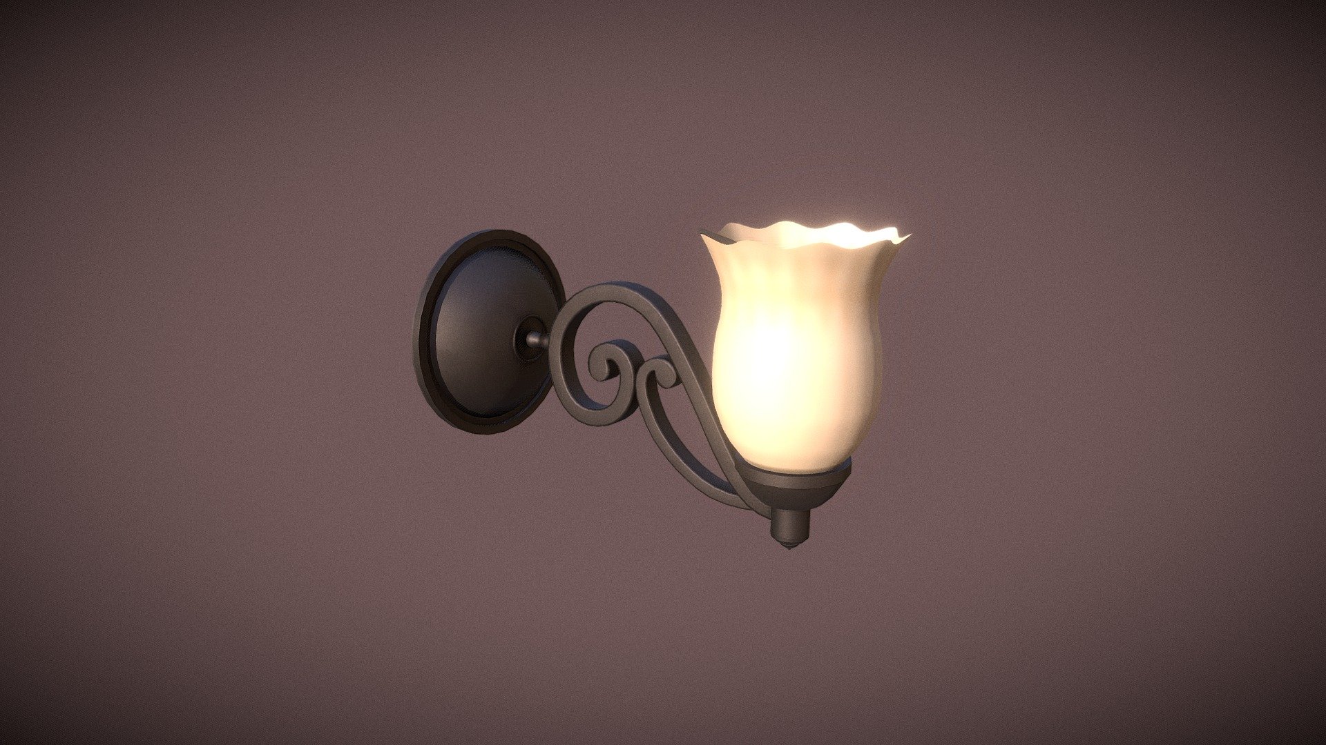 Wall lamp in victorian style - Wall Lamp Ornament - Buy Royalty Free 3D model by wonderwords 3d model