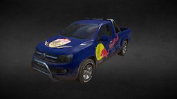 VW Amarok Dirty suv, 4x4, transport, pickup, volkswagen, dirt, dirty, redbull, off-road, comercial, vw-amarok, amarok-single-cab, single-cabine, vw-amarok-2-door, low-poly, vehicle, car