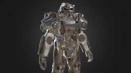 Power Armor T-60 powerarmor, t-60, character, game, fallout