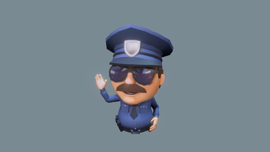 Pastry Paradise  customer. Worked on this little guy while I was an employee at Gameloft from Jan 2013-2014

Task was to concept, model and texture a police officer 3d model