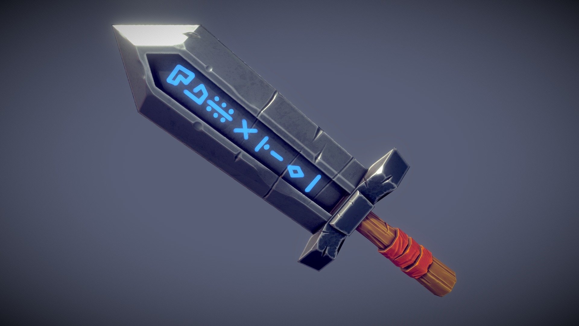 Stylized fantasy sword 3d model