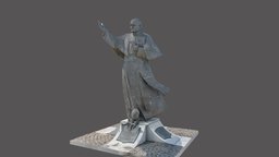 Šv. popiežiaus Jono Pauliaus II skulptūra statue, religion, pope, christianity, lithuania, realitycapture, photogrammetry, 3dscan, siluva, johnpaulii, skulpturacing
