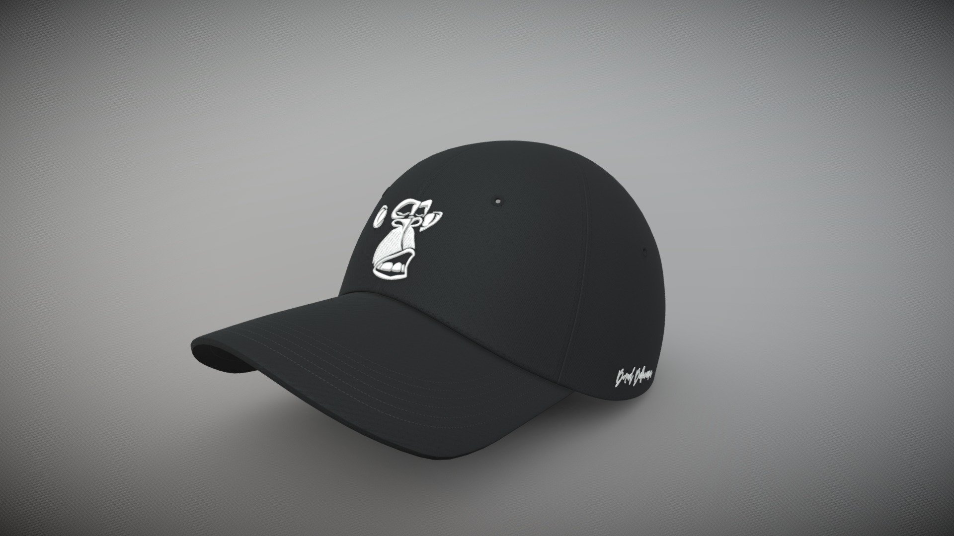 Baseball Cap Dark - Ape, Bored Billionaires - Baseball Hat Ape Dark - Buy Royalty Free 3D model by hofo_works (@hofoo7) 3d model