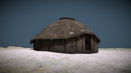 Iron Age dwelling hut, museum, medieval-house, asset, game, house