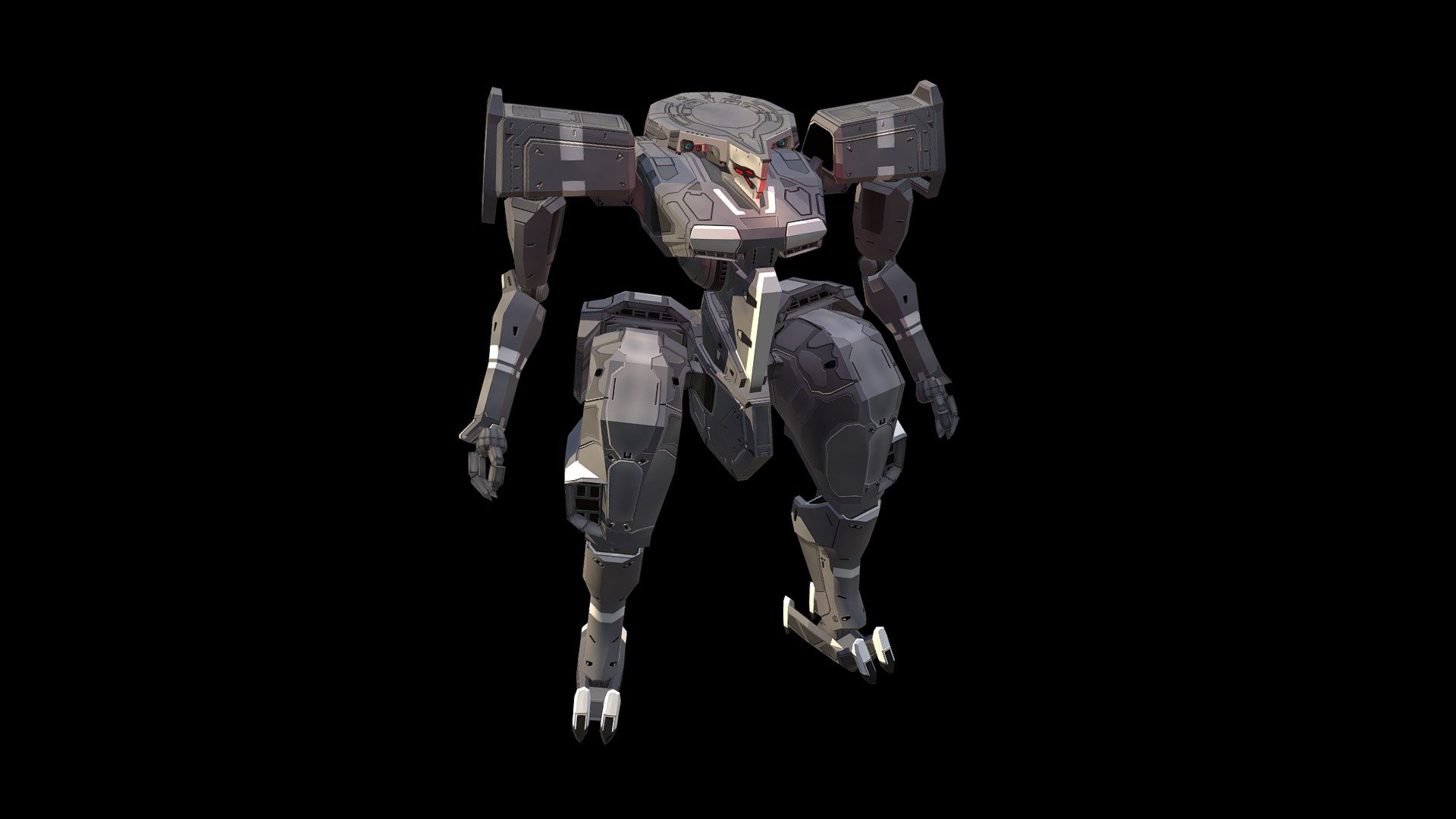 In-game low poly model for Project Nimbus; an indie project featuring high speed 3D mech themed shooting game from Thailand 3d model