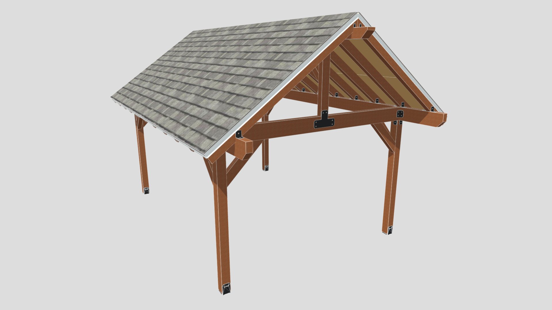 12x16 Pavilion - Gable Roof - 12x16 Pavilion - Gable Roof - 3D model by emreprojecelik 3d model