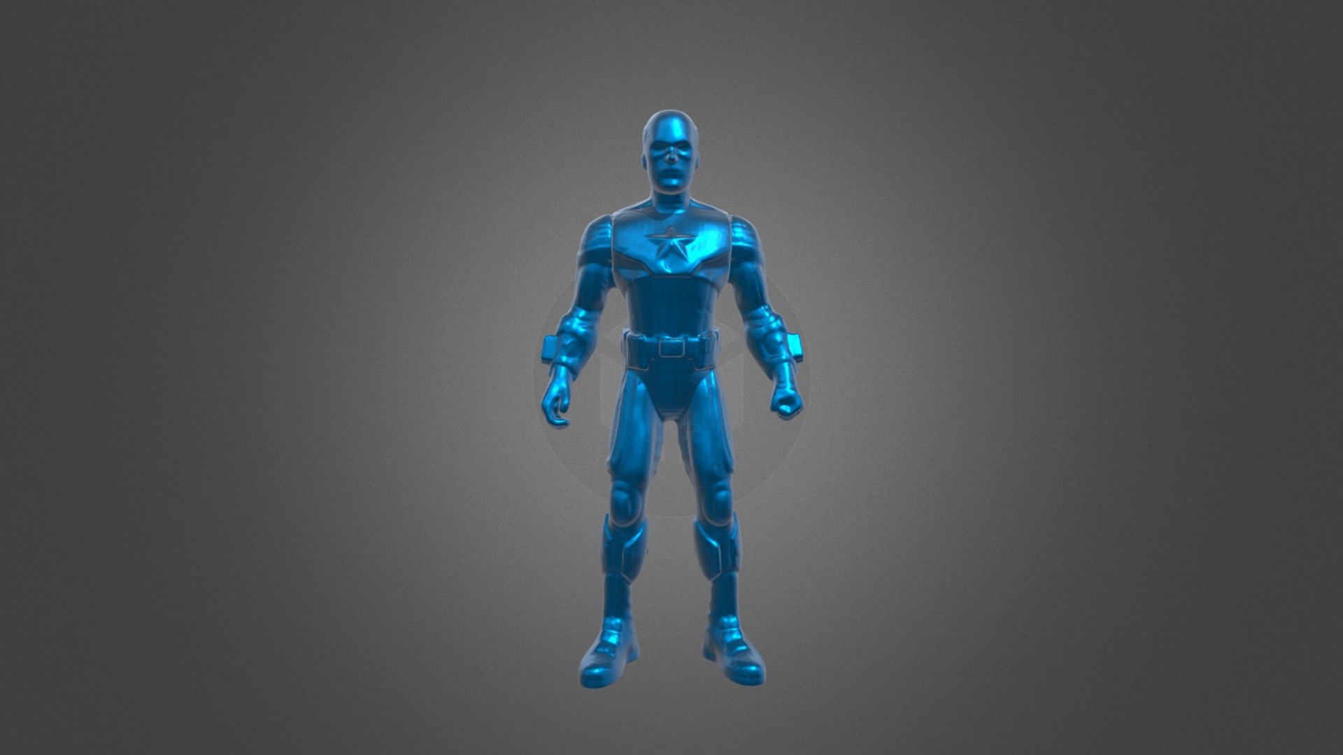 3D scan of a Captain America Toy 3d model