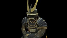 Armour of Edo period armour, japan, medieval, samurai, edo, 18th, 18thcentury, edo-period, photogrammetry, nimaido, gosoku, jinbaori
