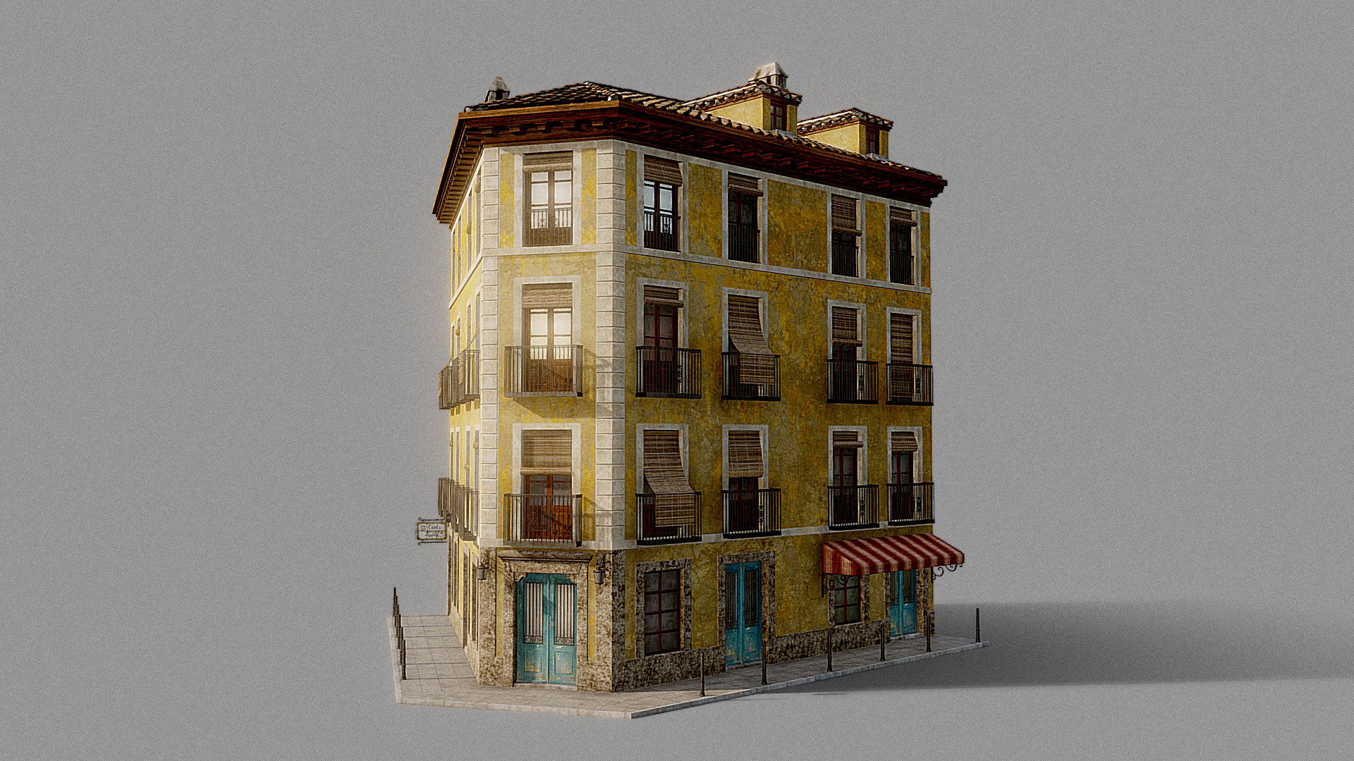 This Old spanish house is a high end, photorealistic 3D model, that is created to help you add the realism to your project.

The model is suitable for any visual production - broadcast, high-res film close-ups, advertising, games, design visualization, forensic presentation, animated movie production, still illustration etc.

Model has real world scale, clean optimized topology 3d model