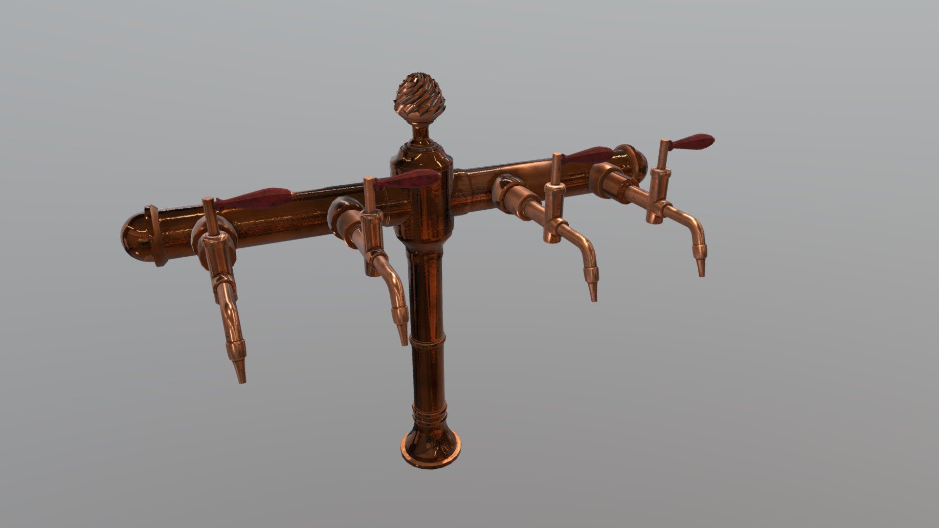 Decor for bar. Low poly obj model. ZIP-file include normal map, color, roughness and metalness maps 3d model