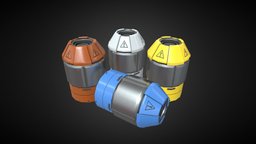SciFi Cylinder Canisters storage, barrel, gaming, cylinder, ready, substance, painter, low-poly, game, scifi, container