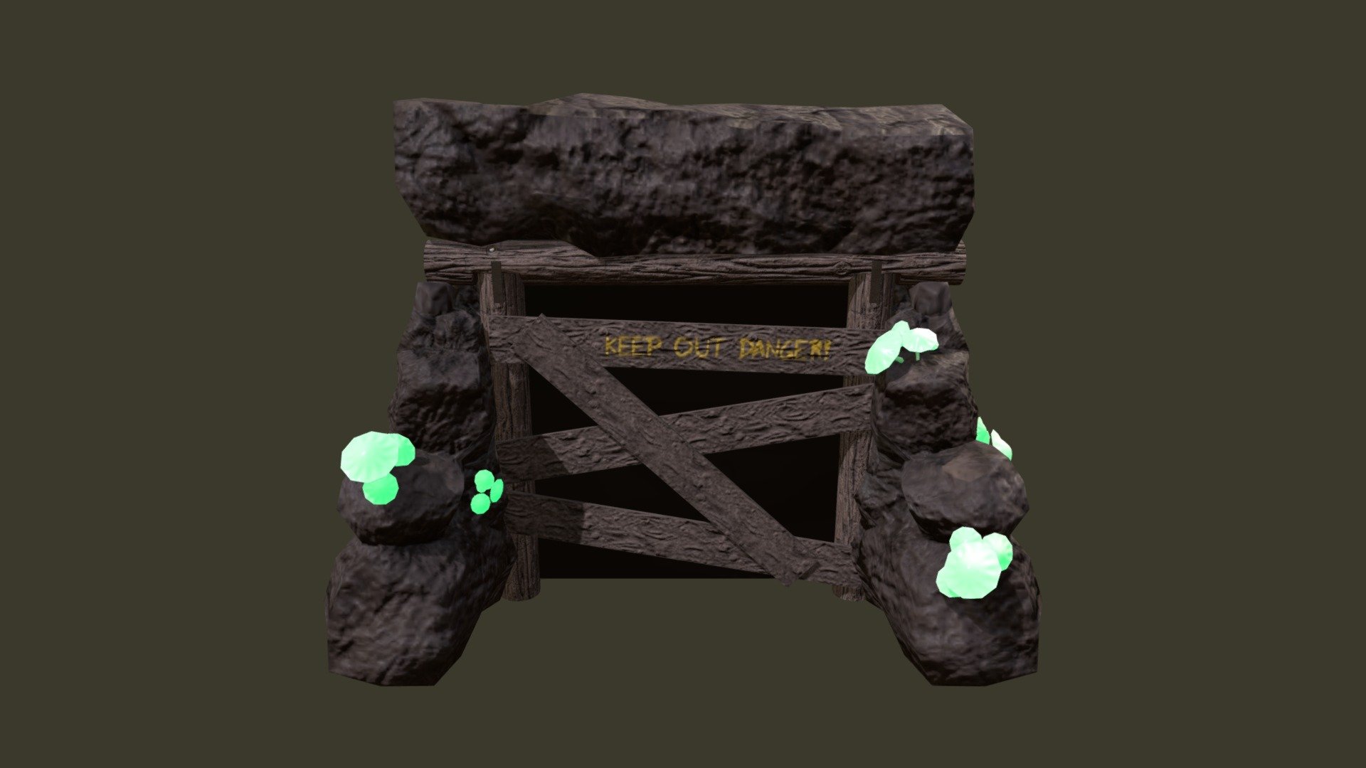 cave entrance for character to enter a new level and this is also a background asset 3d model