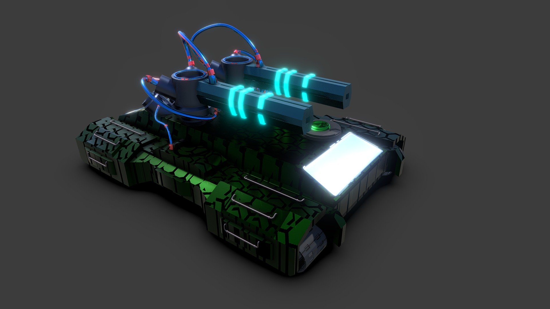 Original Futuristic tank - Tank - 3D model by 3DMode (@3DModele) 3d model