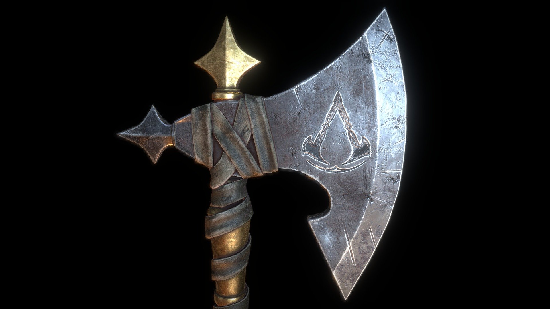 This Assassin's Creed Valhalla Axe is My one of favorite axe .I have many collecting screenshot(Trailer) &amp; Reference then I tried to re-create Viking Axe.Make with Maya and Zbrush, textured with substance painter and render with Marmoset tool bag.Any feedback on every aspect is welcome!Hope you Like it - Assassin's Creed Valhalla Fan Art Axe - Buy Royalty Free 3D model by Pratik Jadhav (@PratikJadhav) 3d model