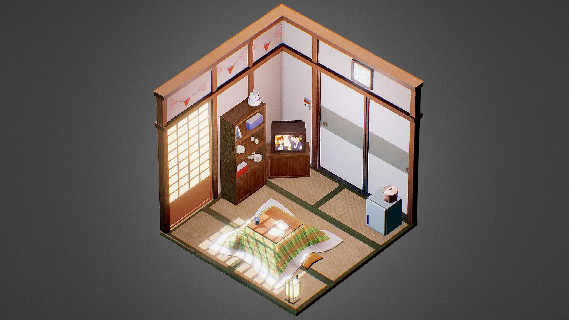 My entry for the Low Poly Challenge: Isometric Room
Modeled in Maya
Textured in substance Painter


Isometric2020Challenge - Isometric Japanese Room - 3D model by Anna K-ski (@anna-kski) 3d model