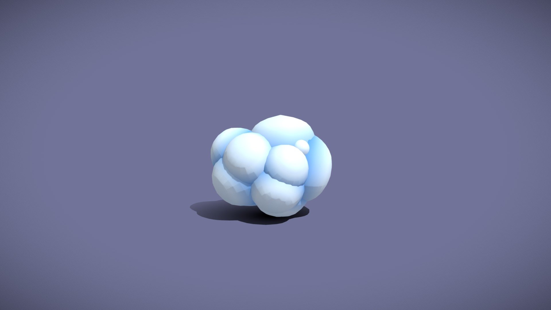 lowpoly cloud model made for a boardgame pin at a college project - Cartoon Cloud - Buy Royalty Free 3D model by Sofia Campoy (@SofiaCampoy) 3d model