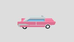 1956 Pink Cadillac Convertible Eldorado Biarritz vintage, cadillac, old, magicalvoxel, vintagecar, car, magicavoxel, cadillac-eldorado