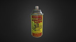 Insecticide Spray Can prop, spraycan, substancepainter, substance, maya, modeling, model, gameready, insecticide