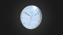 Braun Wall Clock cinema-4d, braun, wall-clock, animated, classic-design