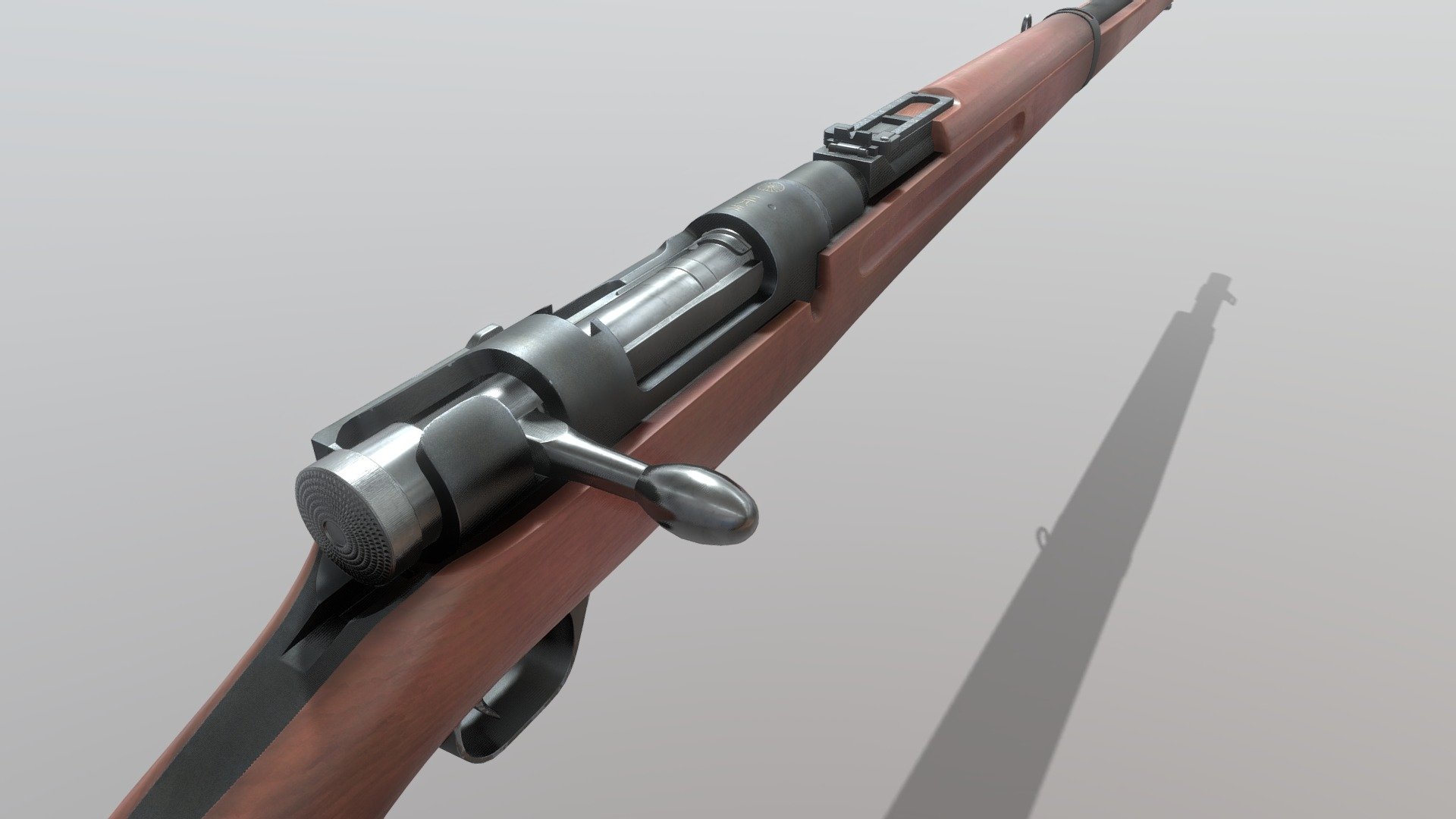 Game Ready model of a Japanese Type 38 Rifle that I made 3d model