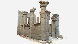Ptolemaic portico ancient, egypt, ancient-egypt, photogrammetry, deir-el-bahari