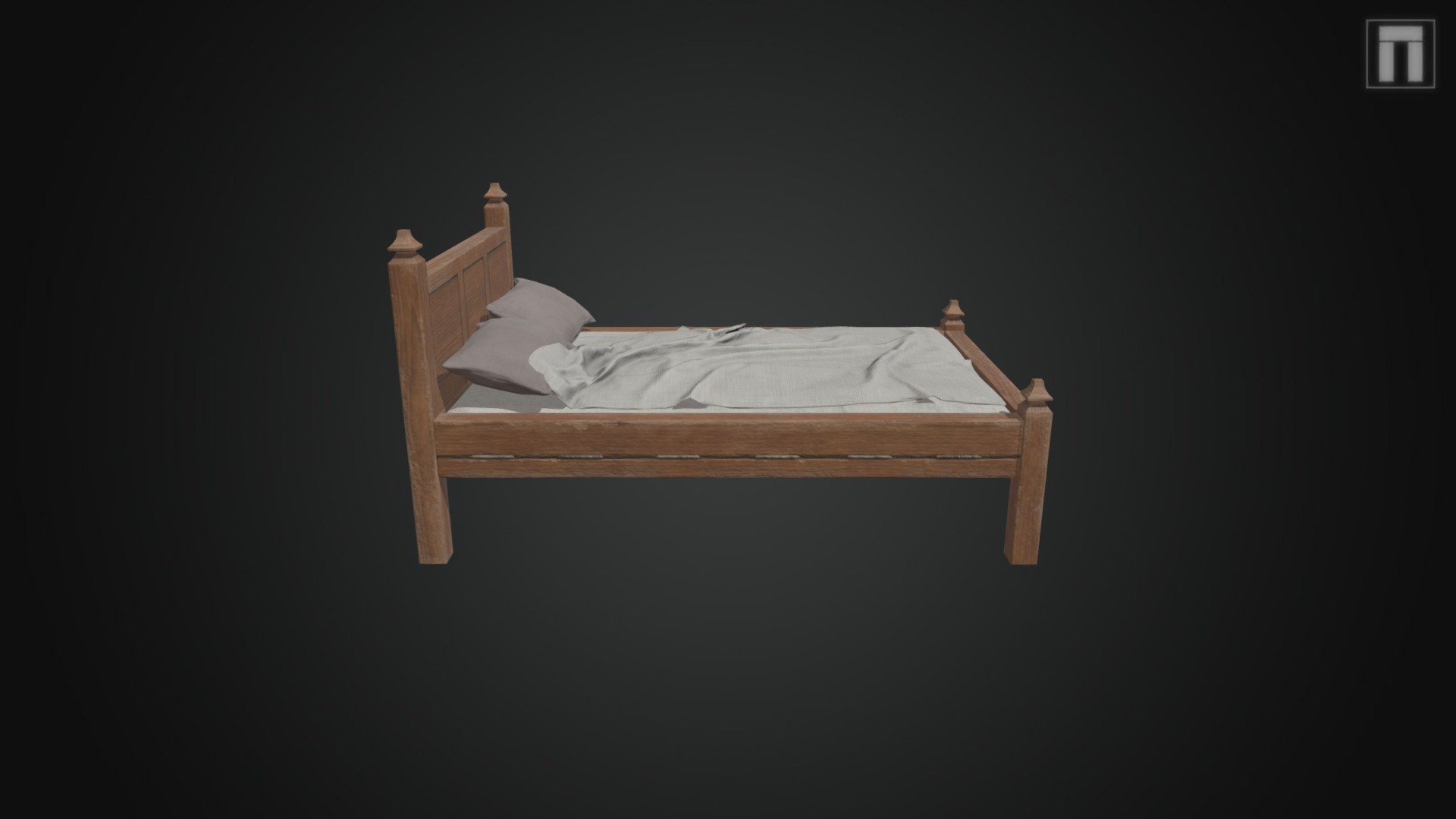 This is a 3D reconstruction of a typical 15th century Bed, with an oak wood frame and linen bedding. The matress is suspended on ropes, which are attached to the frame.

Wessex Archaeology 3D models are historically accurate - based on real world artefacts with input from historical and archaeological experts. This model is part of a VR experience of a medieval weaver's house, based on a site in Salisbury. 

The model uses PBR textures and is optimised for real-time applications such as in Unreal Engine.

Details





4096 x 4096 texture maps: Base Colour, Normal (DirectX Format), Ambient Occlusion, Roughness, Metallic, Height, ORM Packed Texture (Red = AO, Green = Roughness, Blue = Metallic) For a 5.12px/m² texel density, use 2048x2048




.fbx, .obj, .ma, and .mb file formats.




Pivot points are set at world origin, transformations are frozen, and scale is correct to real world dimensions. 




UE4 shader included, with controls that allow you to easily change colours and PBR values.


 - Medieval Bed - Buy Royalty Free 3D model by Wessex Archaeology (@wessexarchaeology) 3d model