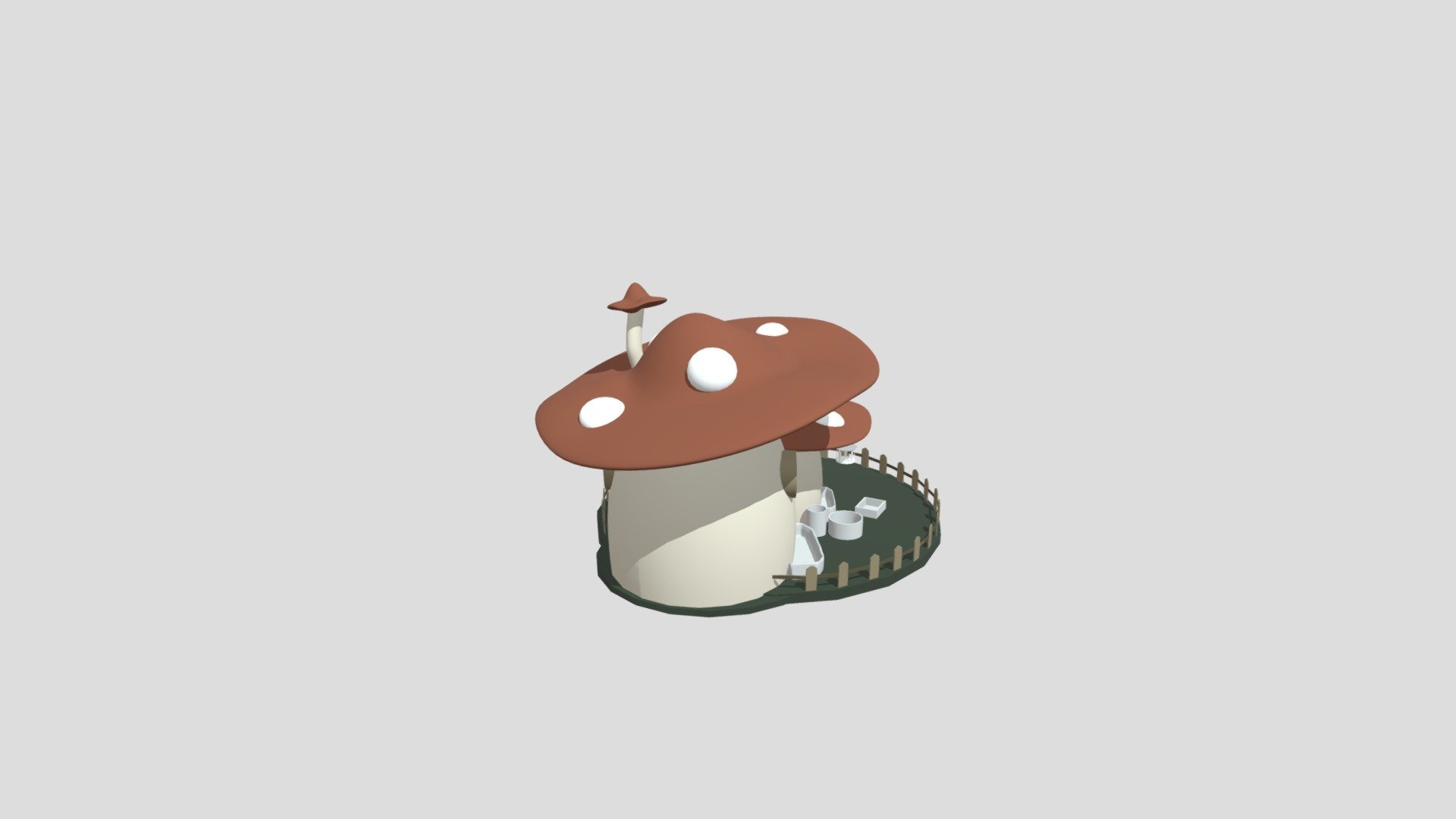 Its a house, but as a mushroom - MUSHROOMHOUSE - 3D model by TrinityFox-Stephens 3d model