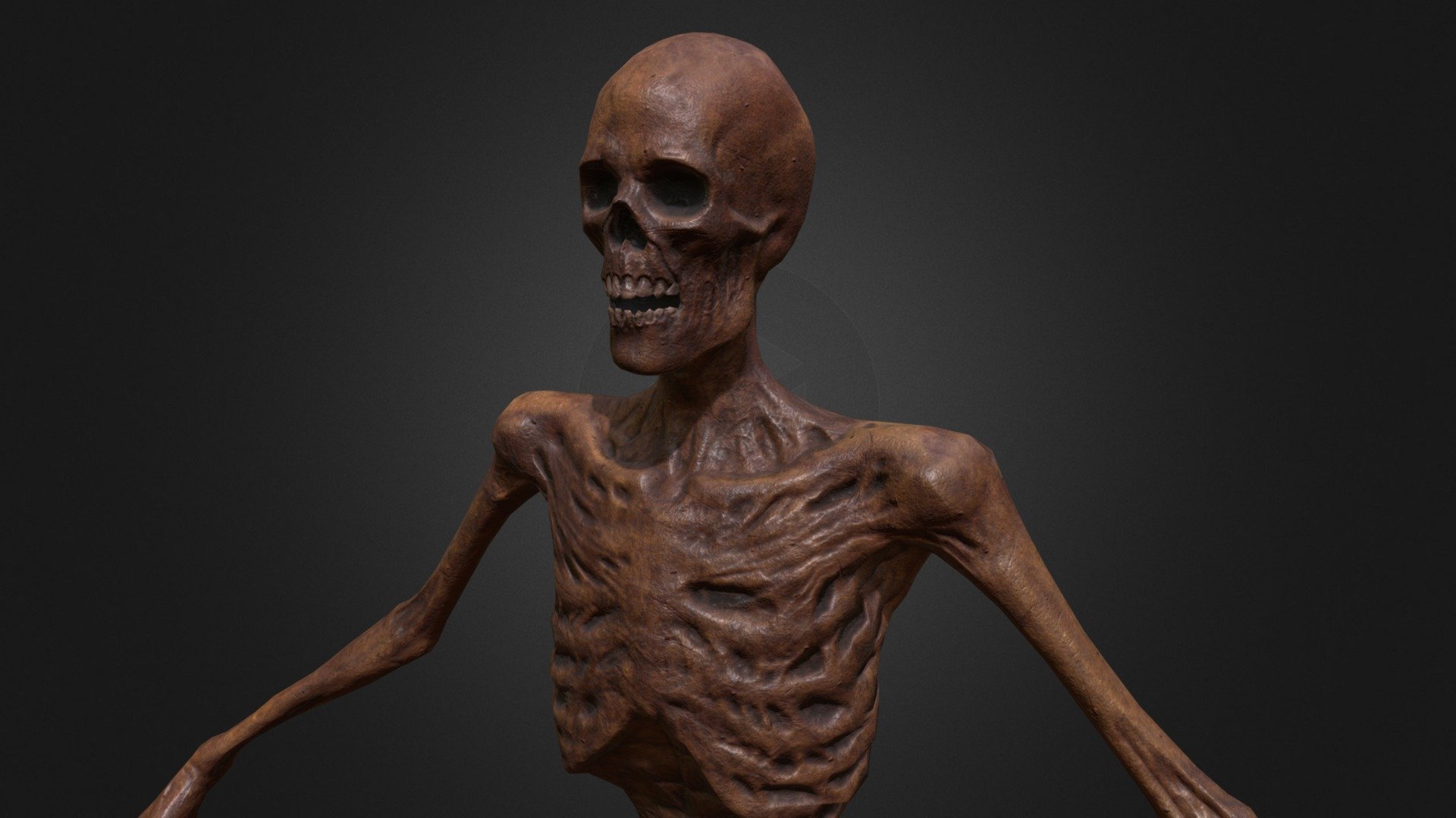 Skeleton Zombie Game Ready Model - Skeleton Zombie BB - 3D model by newpunch (@debreen) 3d model