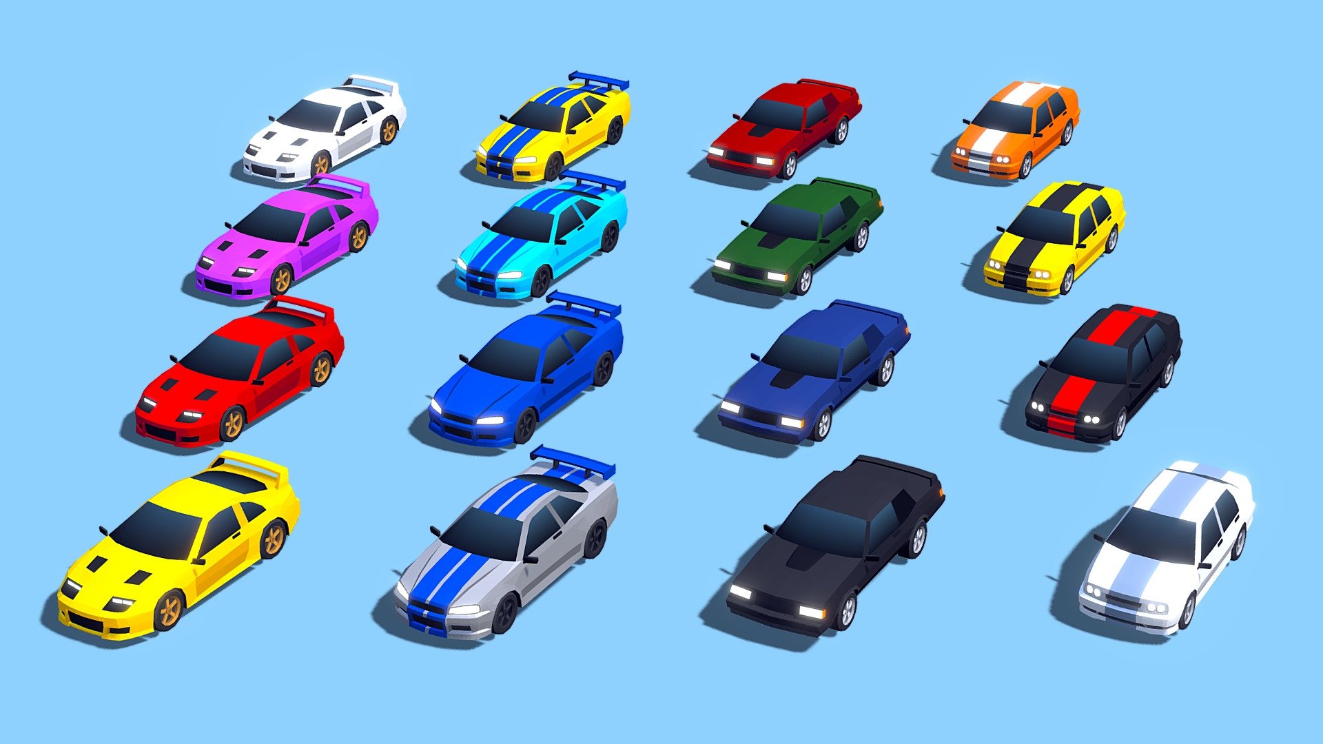 February update (2023.2) of the Low Poly Cars - Mega Pack asset, which is available in the Unity Asset Store and Sketchfab. This update will be launched on February 4th 3d model