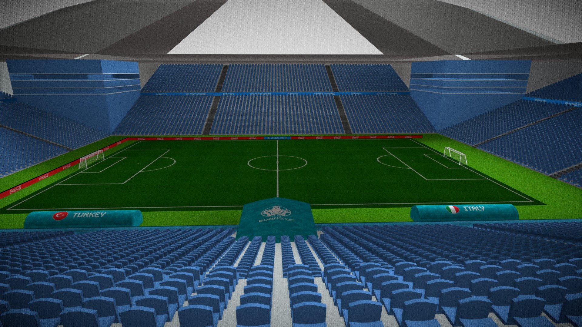 Free available football stadium. European Championship 2020 themed. An imaginary stadium based in Istanbul. (The stadium is not real. It was designed by me.) - Euro Arena Soccer Stadium (Euro 2020) - Download Free 3D model by alplaleli 3d model